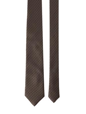 brown silk blend tie - 17671373 - Standard Image - 3