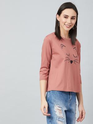 pink cotton regular tee - 17671437 - Standard Image - 2