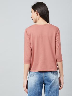 pink cotton regular tee - 17671437 - Standard Image - 3