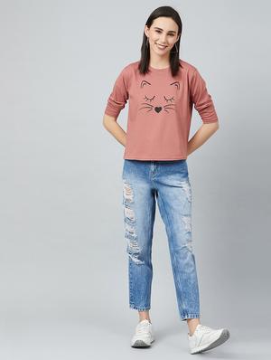 pink cotton regular tee - 17671437 - Standard Image - 5