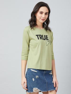 olive cotton regular tee - 17671440 - Standard Image - 2