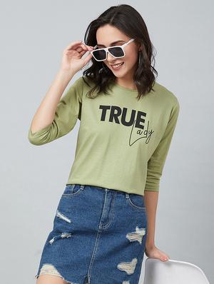 olive cotton regular tee - 17671440 - Standard Image - 4