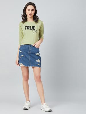 olive cotton regular tee - 17671440 - Standard Image - 5