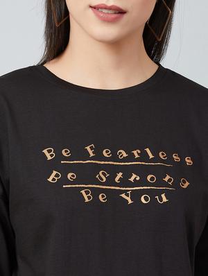 black cotton boxy tee - 17671441 - Standard Image - 6