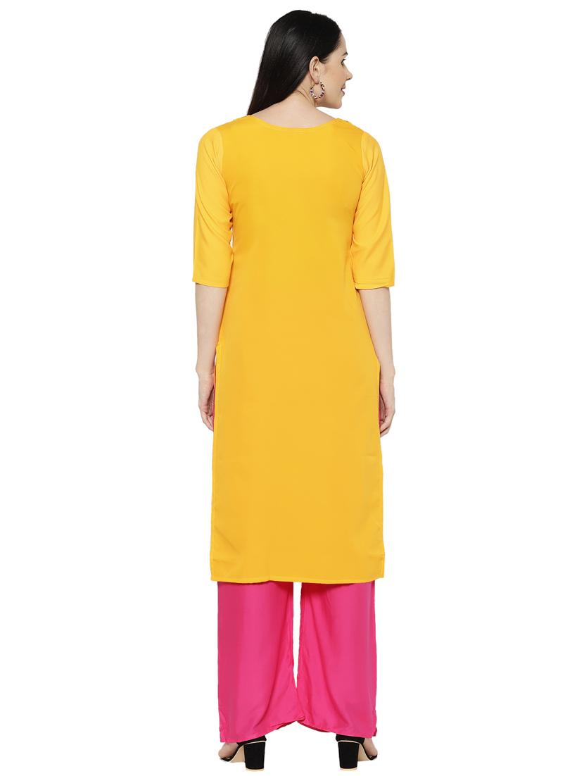 multi colored crepe combos kurta - 17671558 - Zoom Image - 4