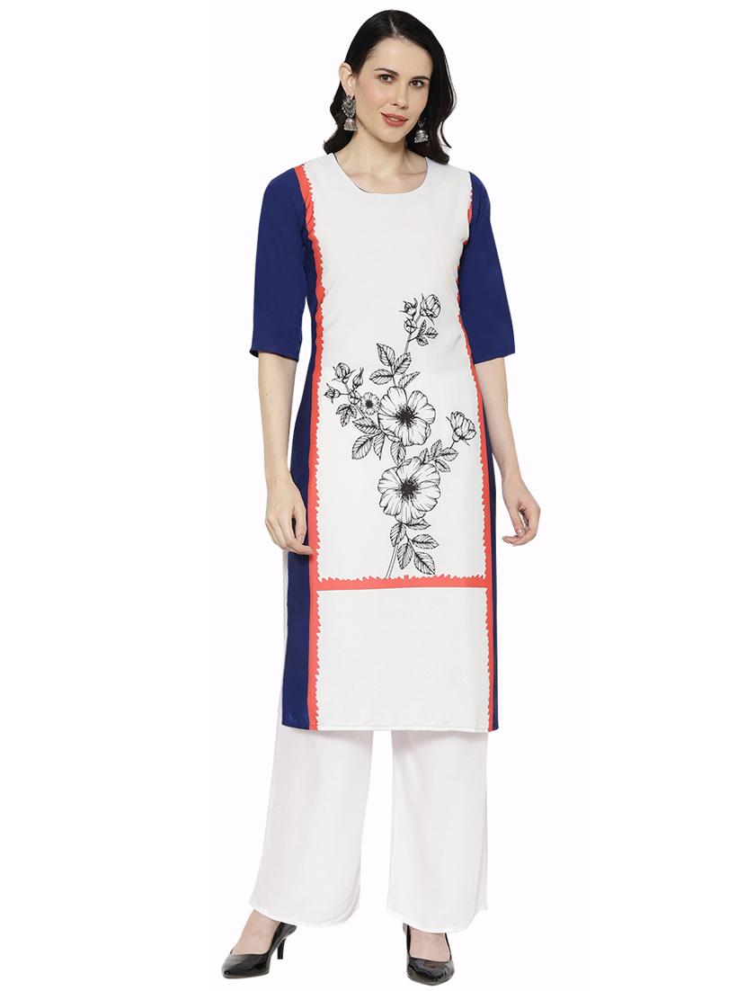 multi colored crepe combos kurta - 17671562 - Zoom Image - 2