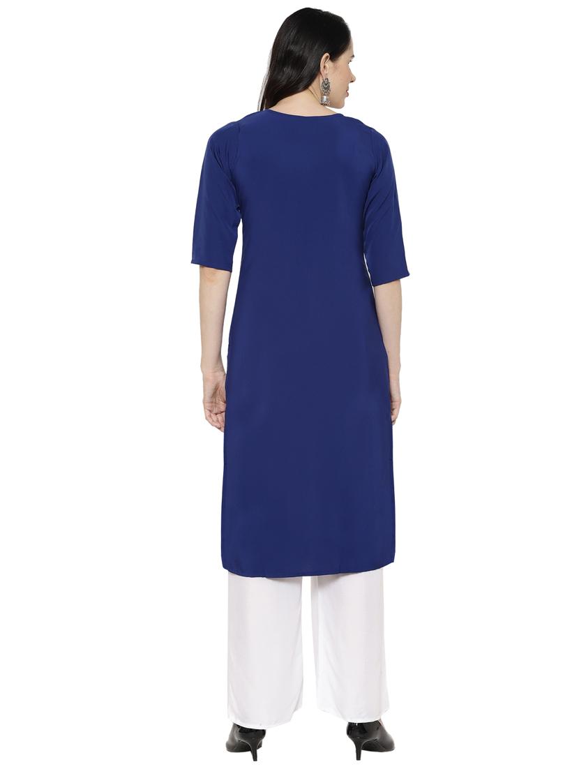 multi colored crepe combos kurta - 17671562 - Zoom Image - 4