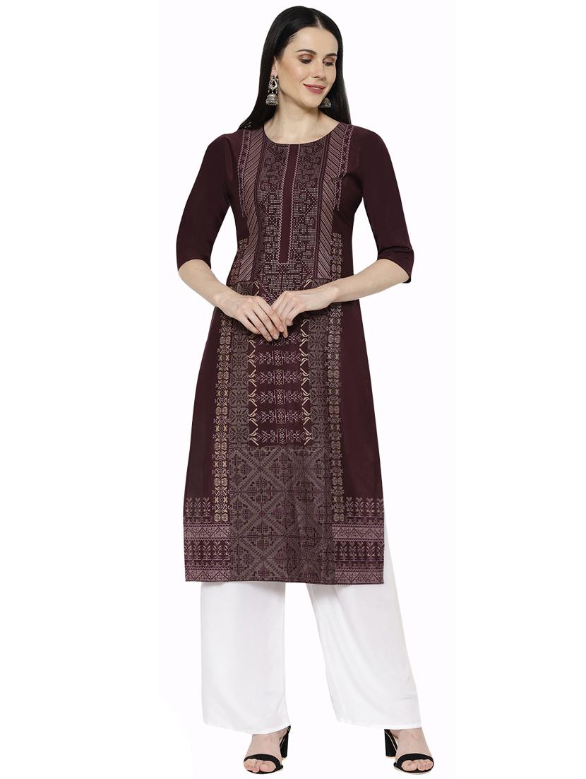 multi colored crepe combos kurta - 17671570 - Zoom Image - 2