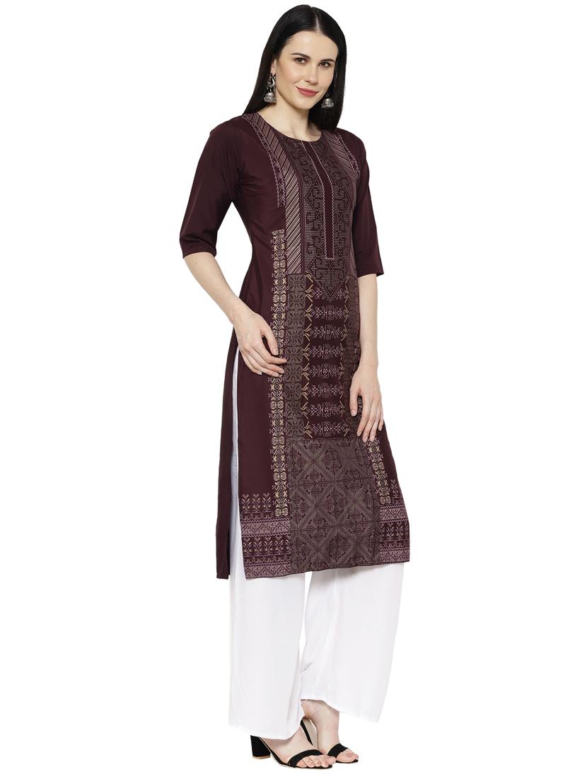 multi colored crepe combos kurta - 17671570 - Zoom Image - 3