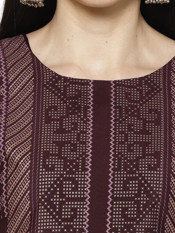 multi colored crepe combos kurta - 17671570 - Zoom Image - 8