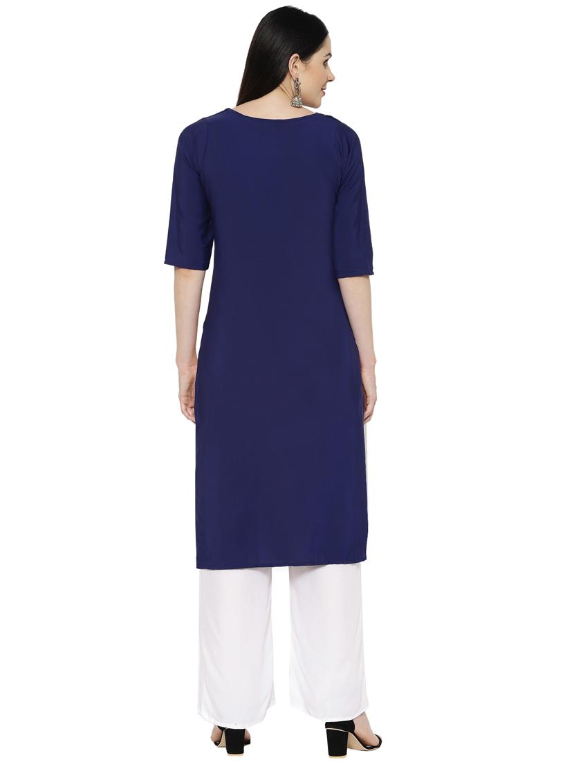 multi colored crepe combos kurta - 17671587 - Zoom Image - 7