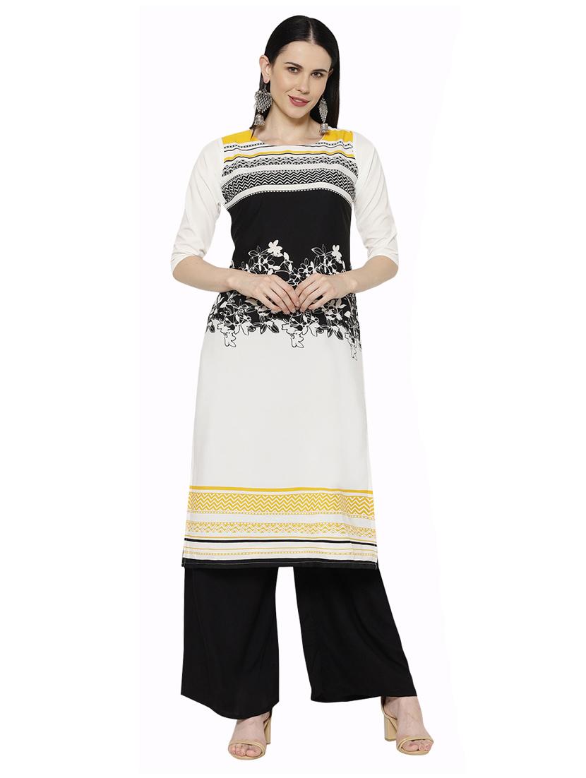 multi colored crepe combos kurta - 17671594 - Zoom Image - 2