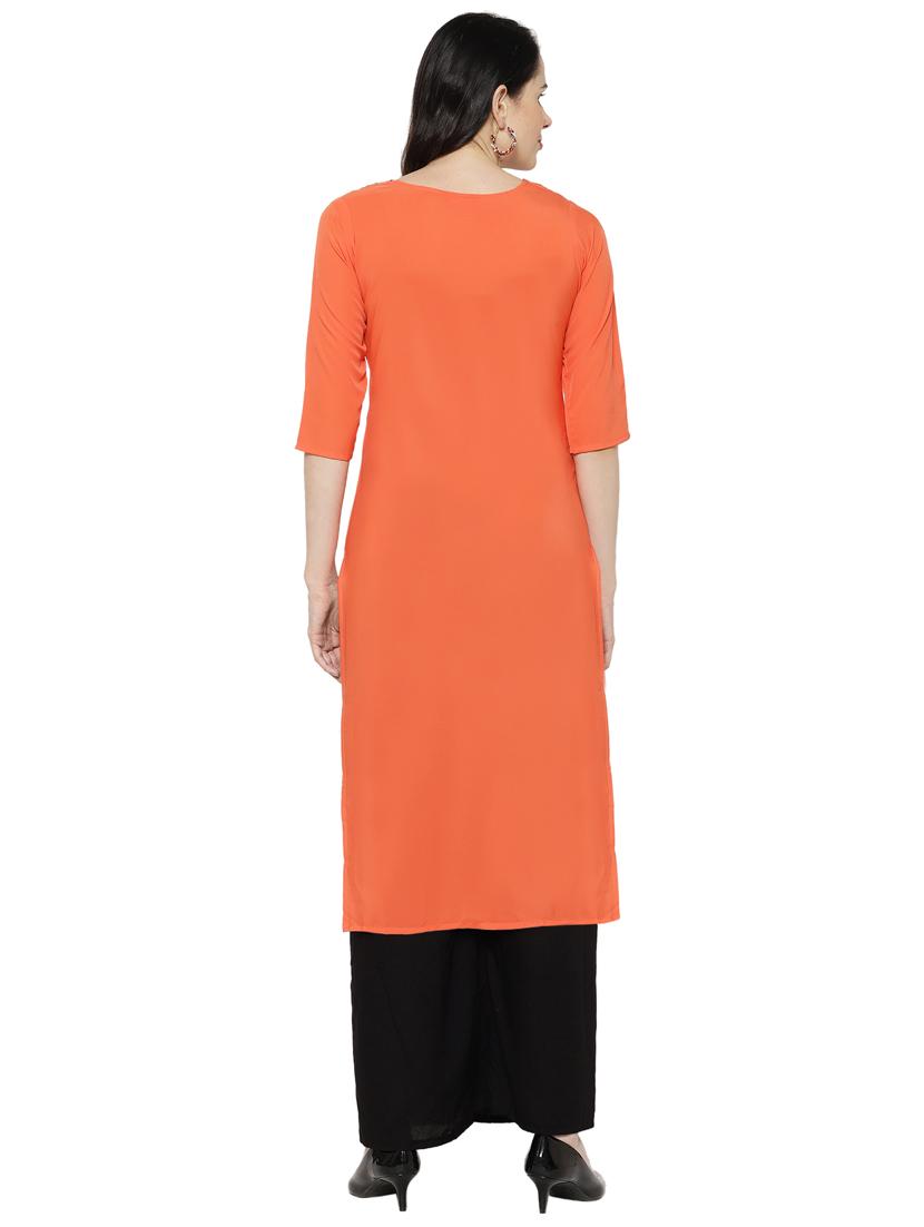 multi colored crepe combos kurta - 17671594 - Zoom Image - 7
