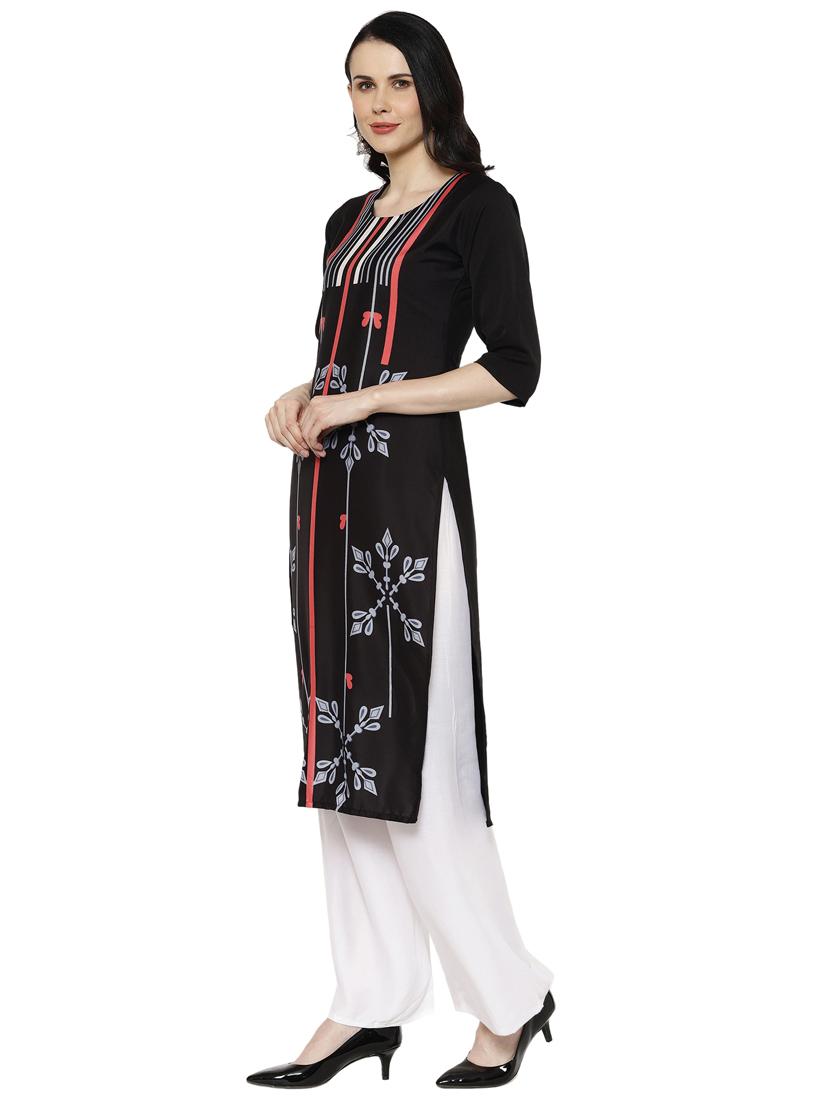 multi colored crepe combos kurta - 17671599 - Zoom Image - 6