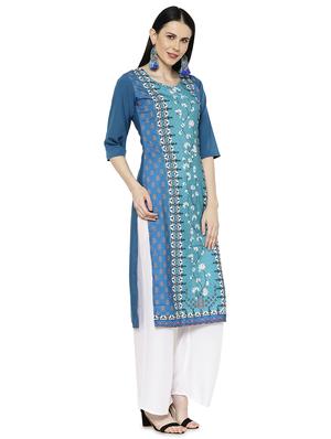 multi colored crepe combos kurta - 17671604 - Standard Image - 6