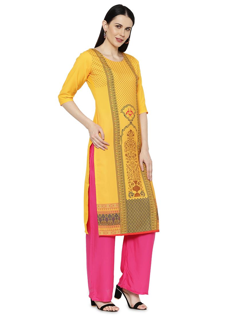 multi colored crepe combos kurta - 17671615 - Zoom Image - 6