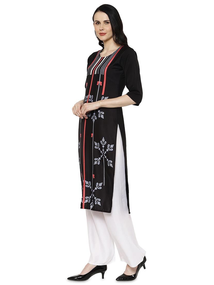 multi colored crepe combos kurta - 17671619 - Zoom Image - 3