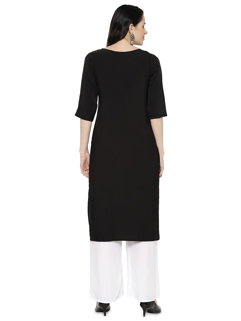 multi colored crepe combos kurta - 17671619 - Zoom Image - 4