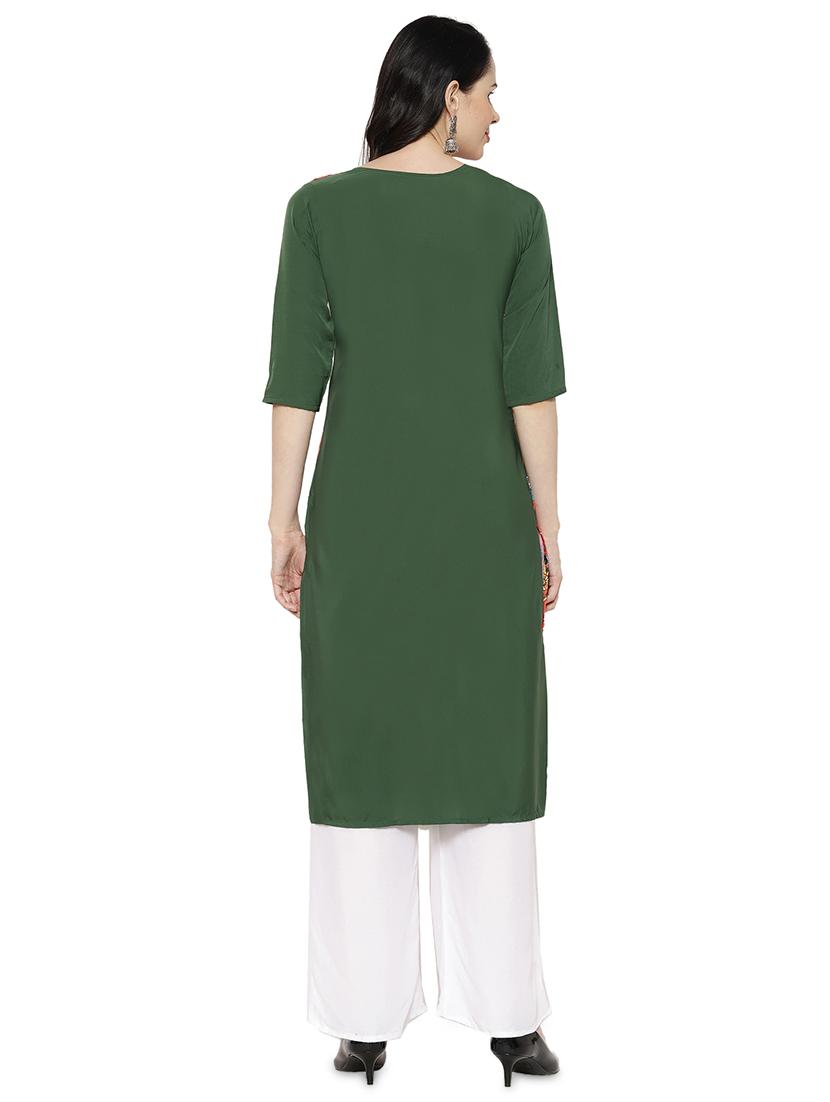 multi colored crepe combos kurta - 17671627 - Zoom Image - 7