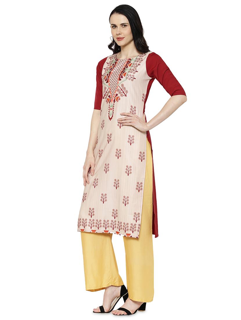multi colored crepe combos kurta - 17671639 - Zoom Image - 6