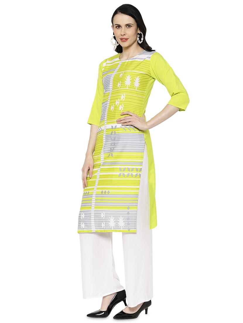 multi colored crepe combos kurta - 17671642 - Zoom Image - 3