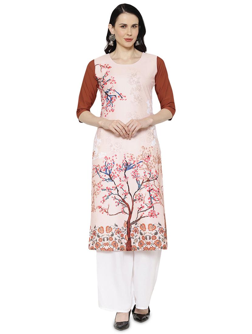 multi colored crepe combos kurta - 17671642 - Zoom Image - 5