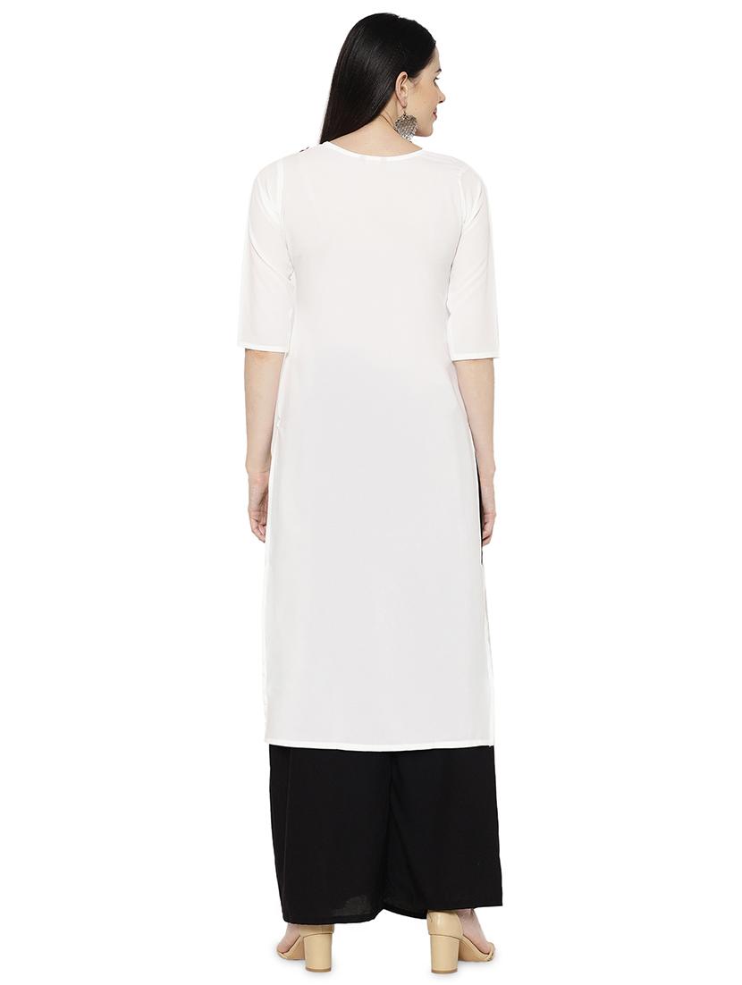 multi colored crepe combos kurta - 17671652 - Zoom Image - 4