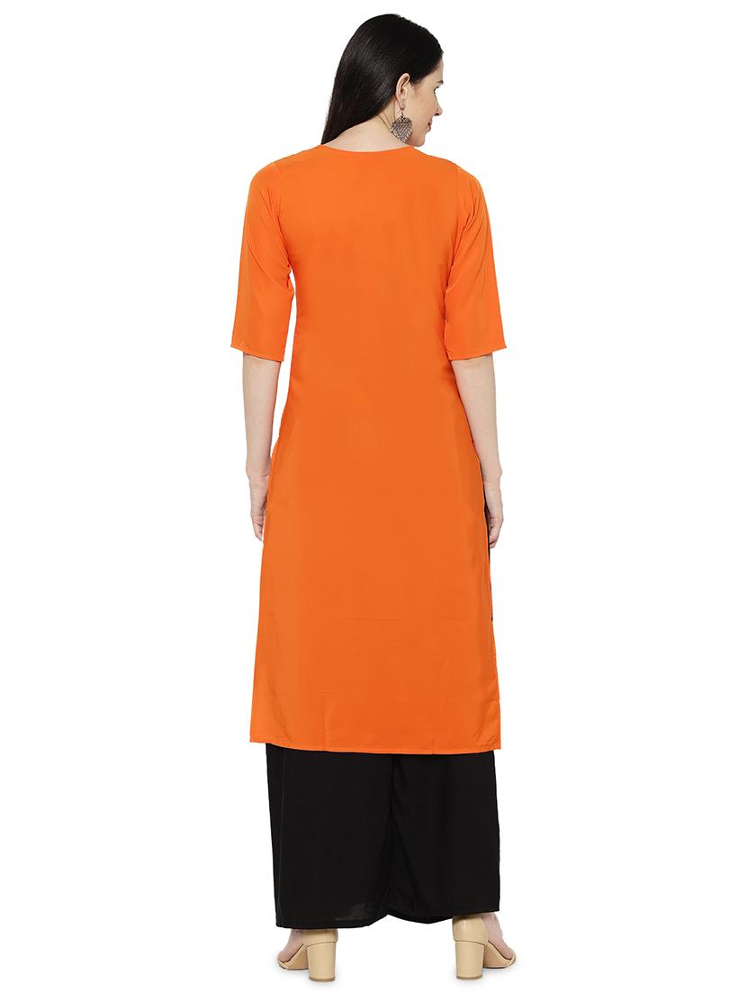 multi colored crepe combos kurta - 17671687 - Zoom Image - 4
