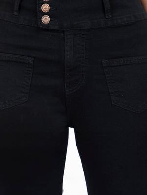 black cotton blend jeans - 17671893 - Standard Image - 5