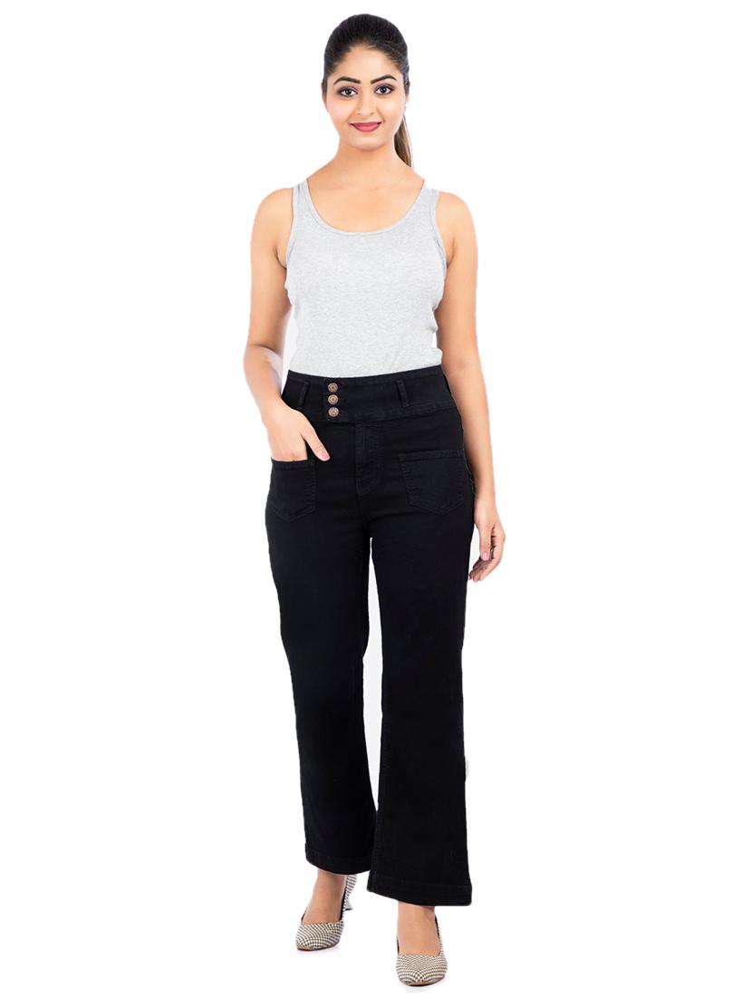 black cotton blend jeans - 17671893 - Zoom Image - 4