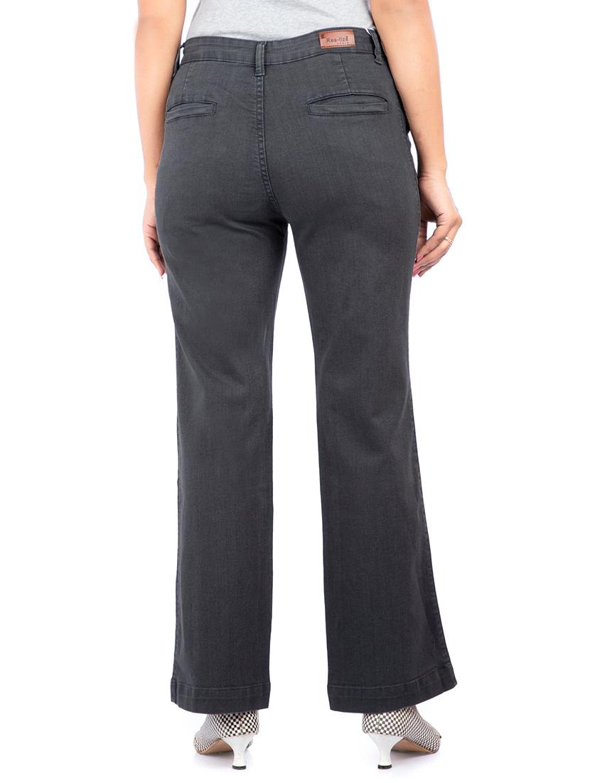 grey cotton blend jeans - 17671911 - Zoom Image - 3