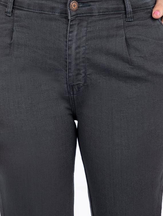 grey cotton blend jeans - 17671911 - Zoom Image - 5