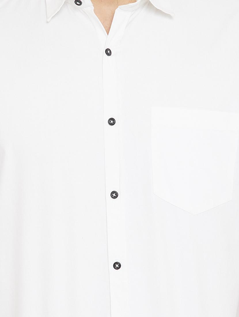 white solid casual shirt - 17672107 - Zoom Image - 5