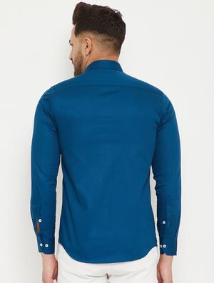 teal solid casual shirt - 17672110 - Standard Image - 3