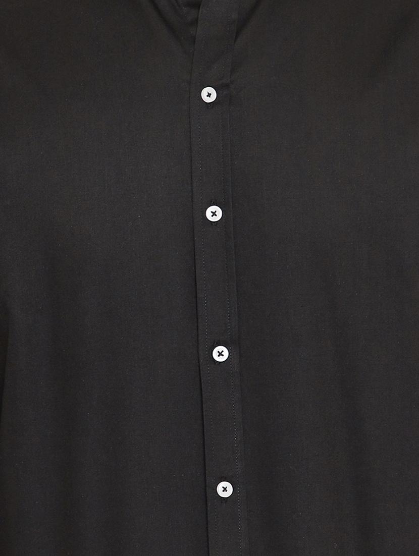 black solid casual shirt - 17672126 - Zoom Image - 5