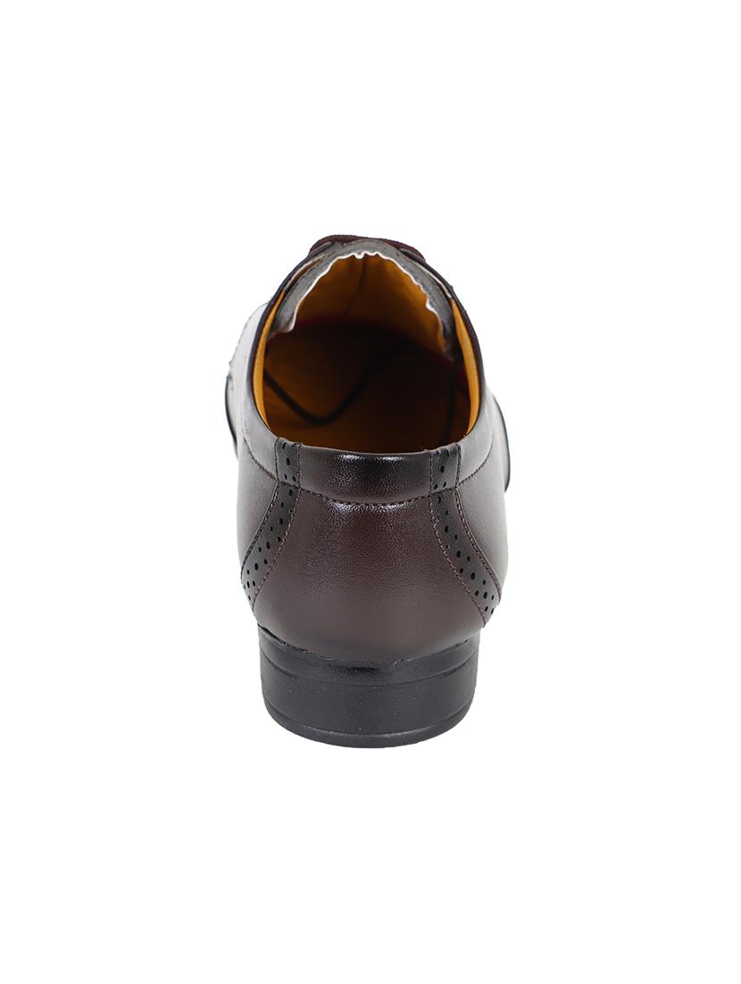 brown leatherette laceup brouges - 17672139 - Zoom Image - 3