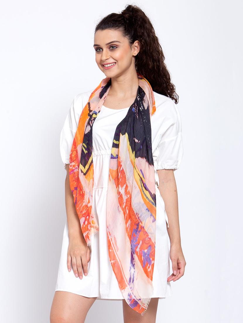 red rayon scarf - 17672181 - Zoom Image - 2