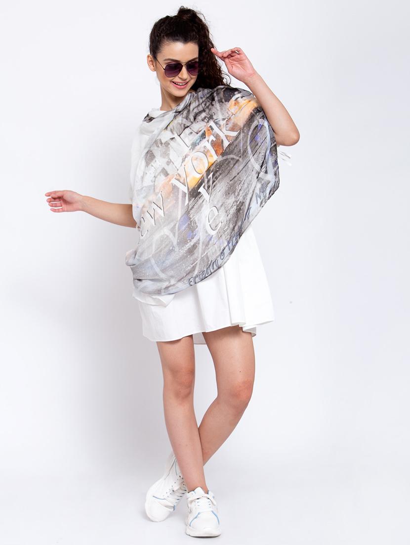 grey rayon scarf - 17672184 - Zoom Image - 3
