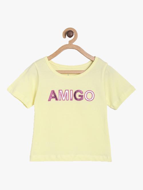 yellow cotton regular tee - 17672309 - Standard Image - 1