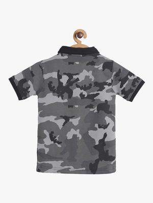 polo neck printed t-shirt - 17672321 - Standard Image - 2