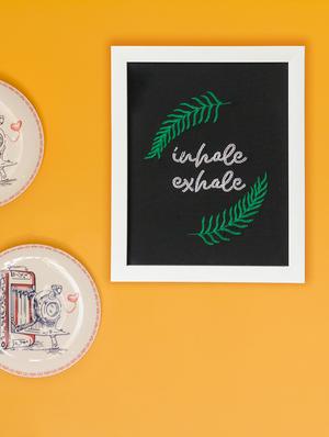 inhale and exhale wall frame - 17672650 - Standard Image - 2