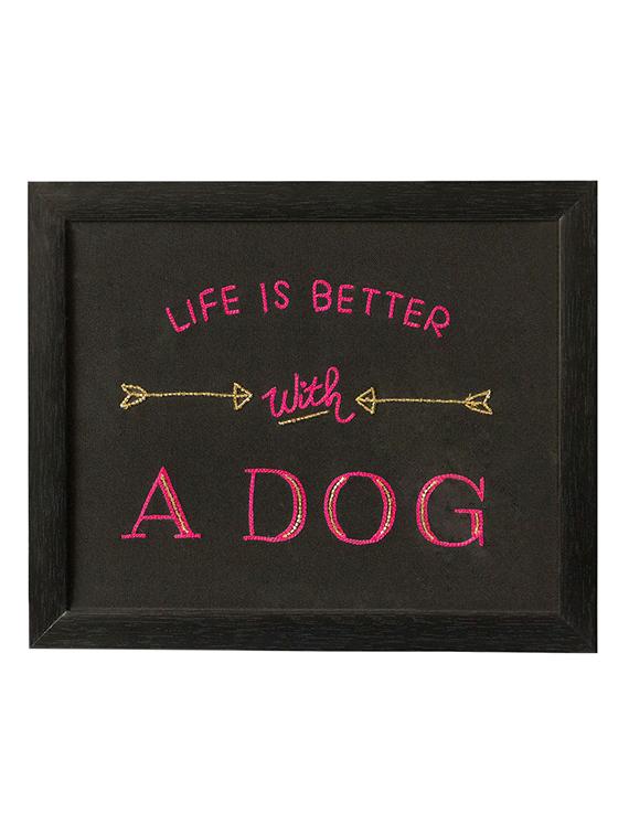 life is better with a dog wall frame - 17672701 - Zoom Image - 3