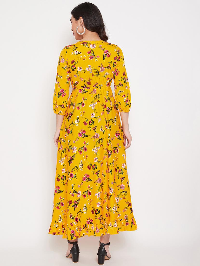 tie front floral flared dress - 17672765 - Zoom Image - 4