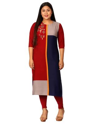 multi colored crepe combos kurta - 17673045 - Standard Image - 2