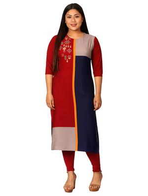 multi colored crepe combos kurta - 17673049 - Standard Image - 2