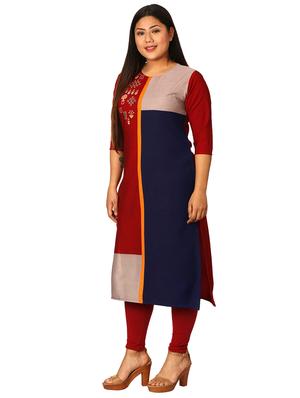 multi colored crepe combos kurta - 17673049 - Standard Image - 3