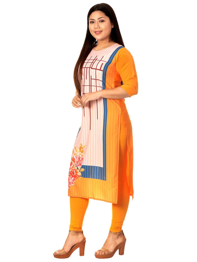 multi colored crepe combos kurta - 17673091 - Zoom Image - 6