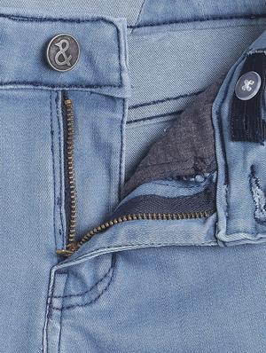 light blue plain denim jeans - 17673119 - Standard Image - 3