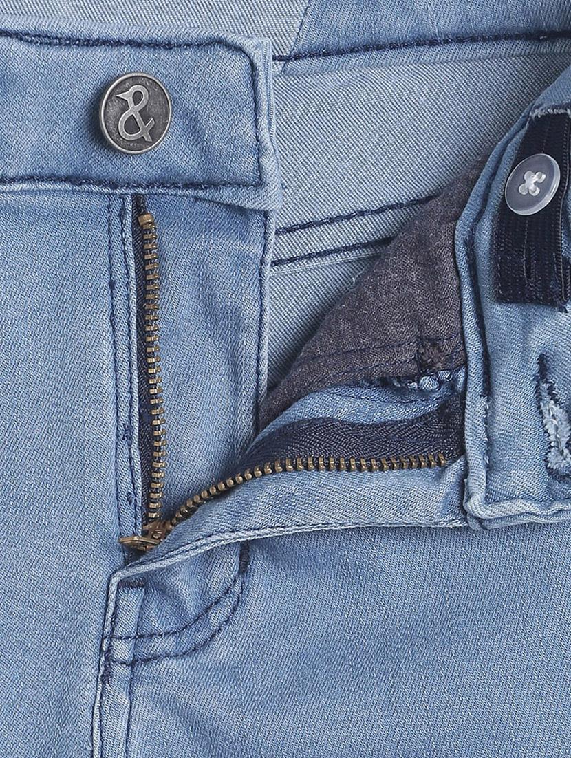 light blue plain denim jeans - 17673119 - Zoom Image - 3