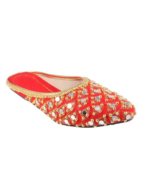 red slip on mojari - 17673130 - Very Small Image - 1